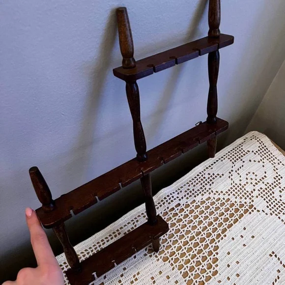 Wooden Expandable Wall Display Rack - Brown - Picture 7 of 7